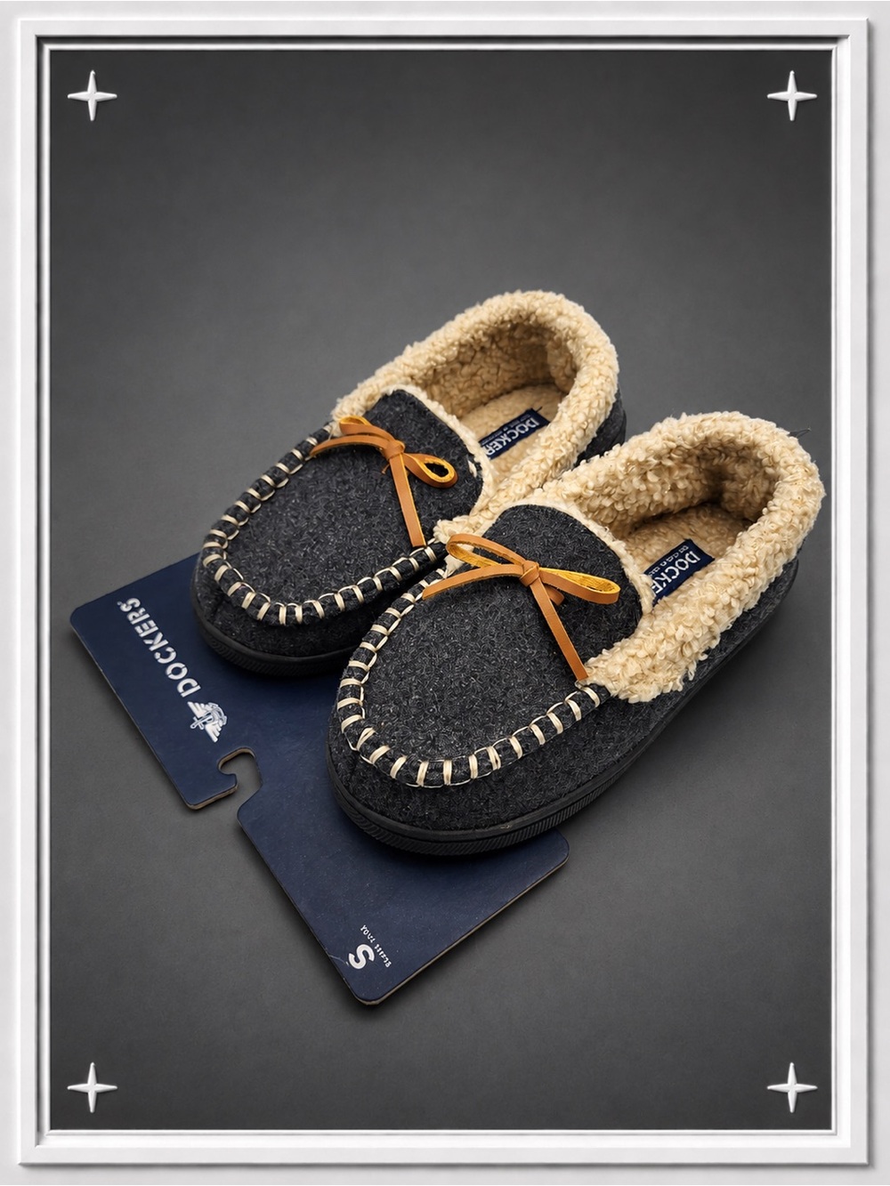 Dockers Moccasin Memory Foam Slippers | Kid's S (11-12) NWT